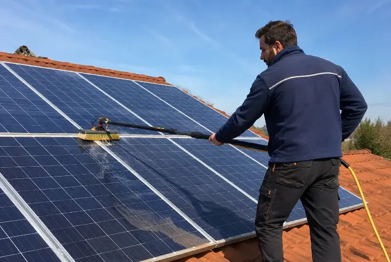Nettoyage et entretien de panneaux solaires à Saint-Martin-de-Fressengeas